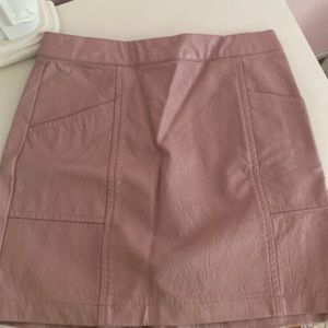 Faux leather girls skirt